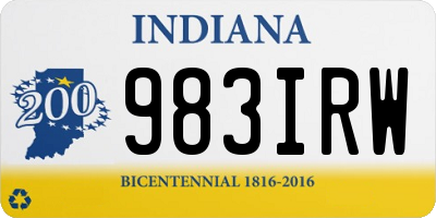 IN license plate 983IRW