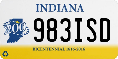 IN license plate 983ISD
