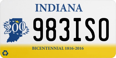 IN license plate 983ISO