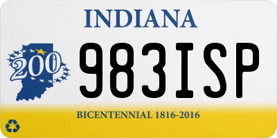 IN license plate 983ISP