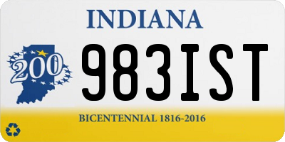 IN license plate 983IST