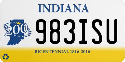 IN license plate 983ISU