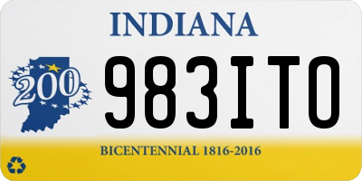 IN license plate 983ITO