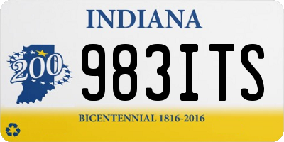 IN license plate 983ITS