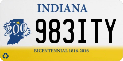 IN license plate 983ITY