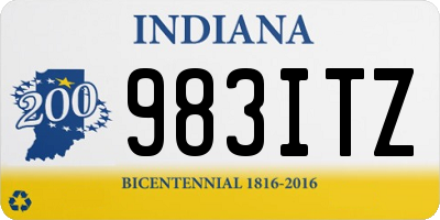 IN license plate 983ITZ