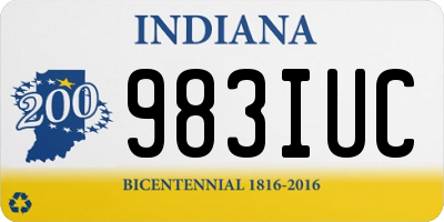 IN license plate 983IUC