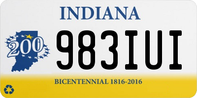 IN license plate 983IUI