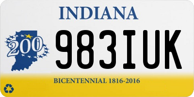 IN license plate 983IUK