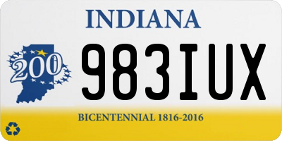 IN license plate 983IUX