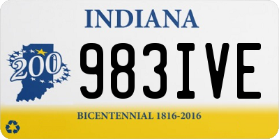 IN license plate 983IVE