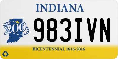 IN license plate 983IVN