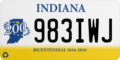 IN license plate 983IWJ