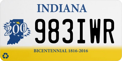 IN license plate 983IWR