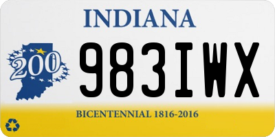 IN license plate 983IWX