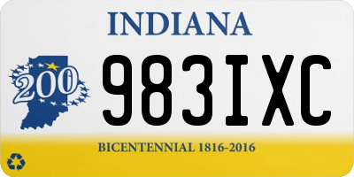 IN license plate 983IXC