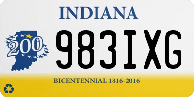 IN license plate 983IXG