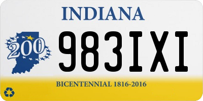 IN license plate 983IXI