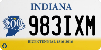 IN license plate 983IXM