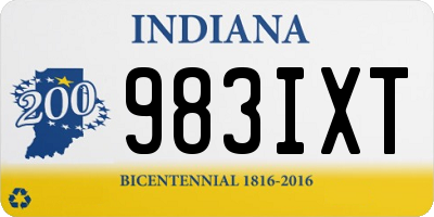 IN license plate 983IXT