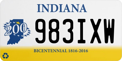 IN license plate 983IXW