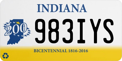 IN license plate 983IYS