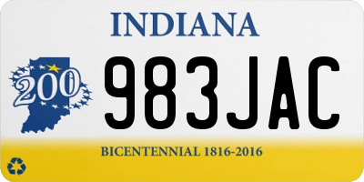 IN license plate 983JAC