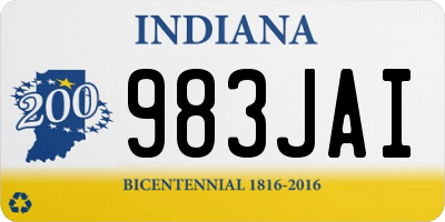 IN license plate 983JAI