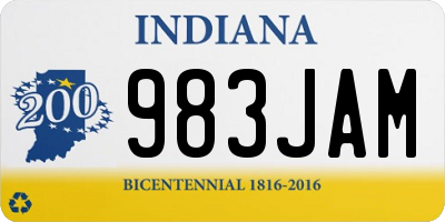 IN license plate 983JAM