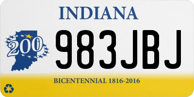 IN license plate 983JBJ
