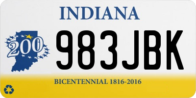 IN license plate 983JBK