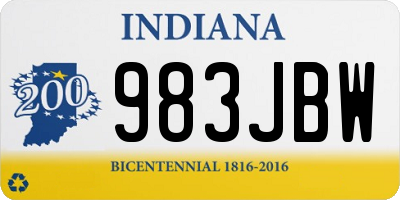 IN license plate 983JBW