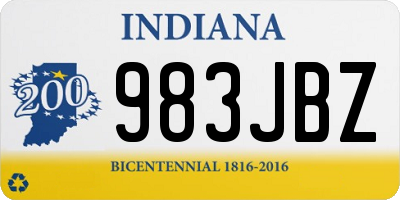 IN license plate 983JBZ