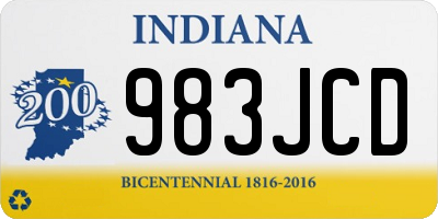IN license plate 983JCD