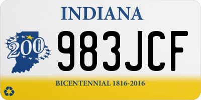 IN license plate 983JCF