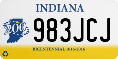 IN license plate 983JCJ