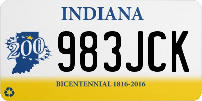 IN license plate 983JCK
