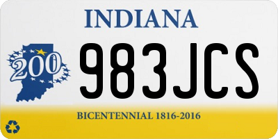 IN license plate 983JCS