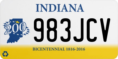IN license plate 983JCV