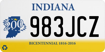 IN license plate 983JCZ