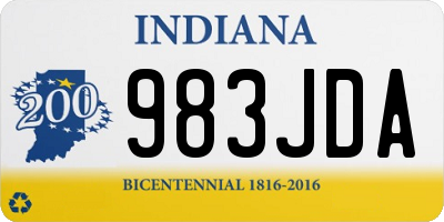 IN license plate 983JDA