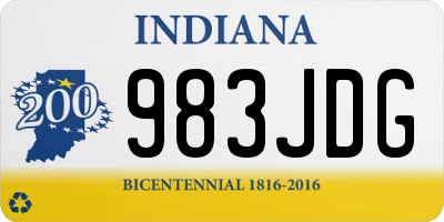 IN license plate 983JDG