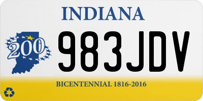 IN license plate 983JDV