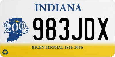 IN license plate 983JDX