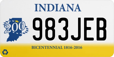 IN license plate 983JEB