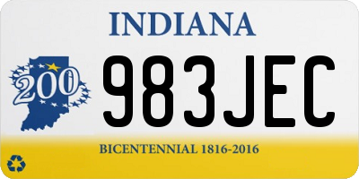IN license plate 983JEC