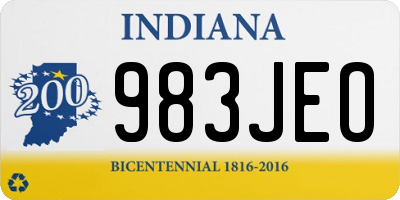 IN license plate 983JEO