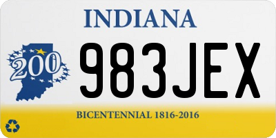 IN license plate 983JEX