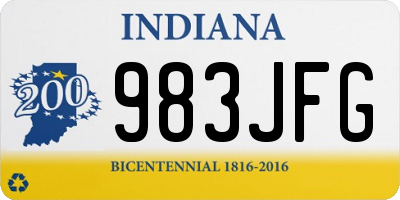 IN license plate 983JFG