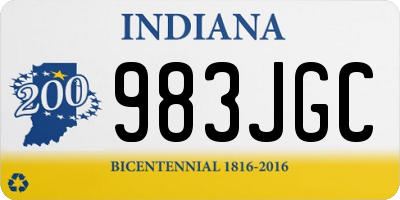 IN license plate 983JGC